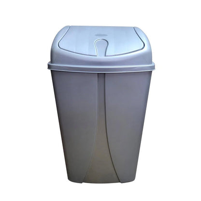 Silver 13 Gallon Trash Can 1