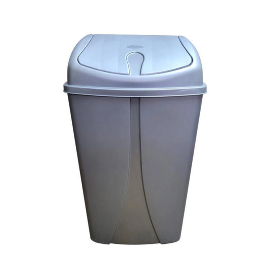 Silver 13 Gallon Trash Can 1
