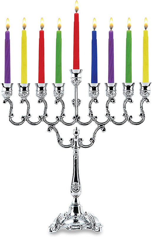 Silver Plated Candle Menorah 7" Height 2
