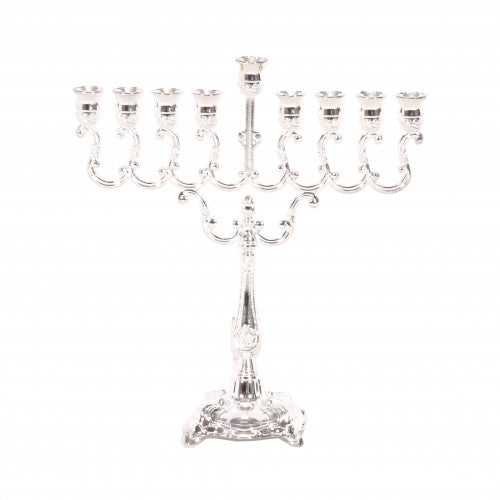 Silver Plated Candle Menorah 7" Height 3