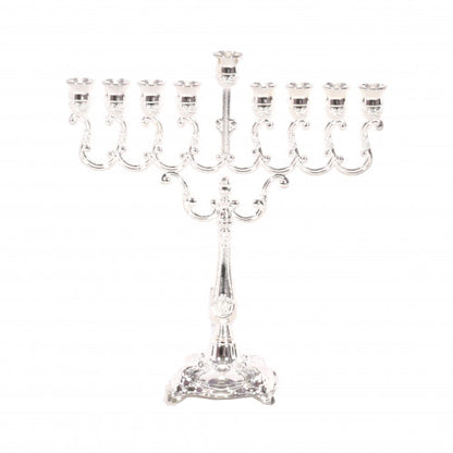 Silver Plated Candle Menorah 7" Height 3
