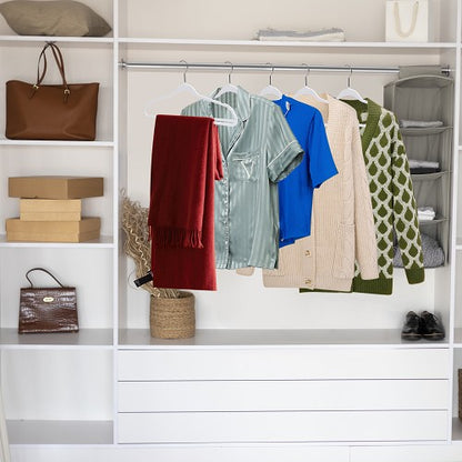 Space Saving Plastic Shirt Hangers-White 5