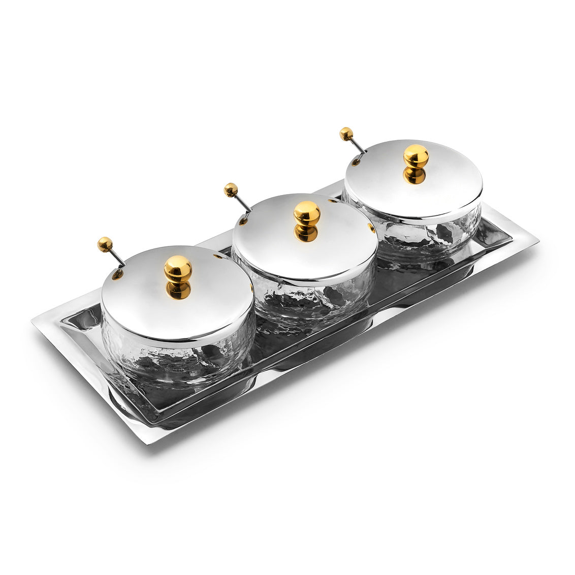 Sphere S/3 Bowl W/ Tray 2 Tone