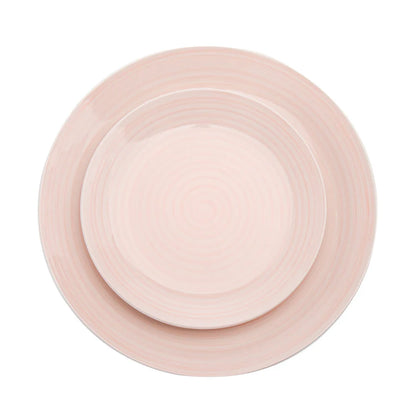 Spiral Pink 12 Pc Porcelain