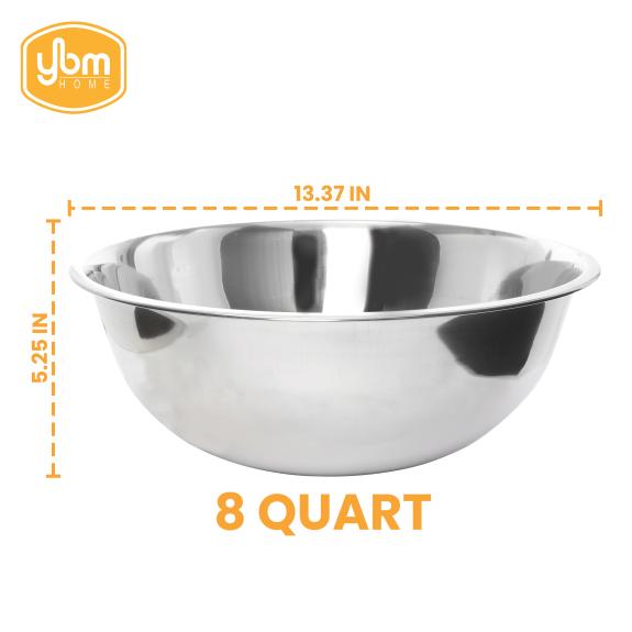 Stainless Steel Mixing Bowl 8qt
