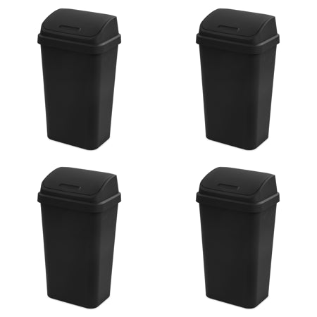 Sterilite 13 Gallon Swing Top Waste Can with Secure Lid for Household Use 2