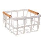 Storage Bins with Bamboo Handles