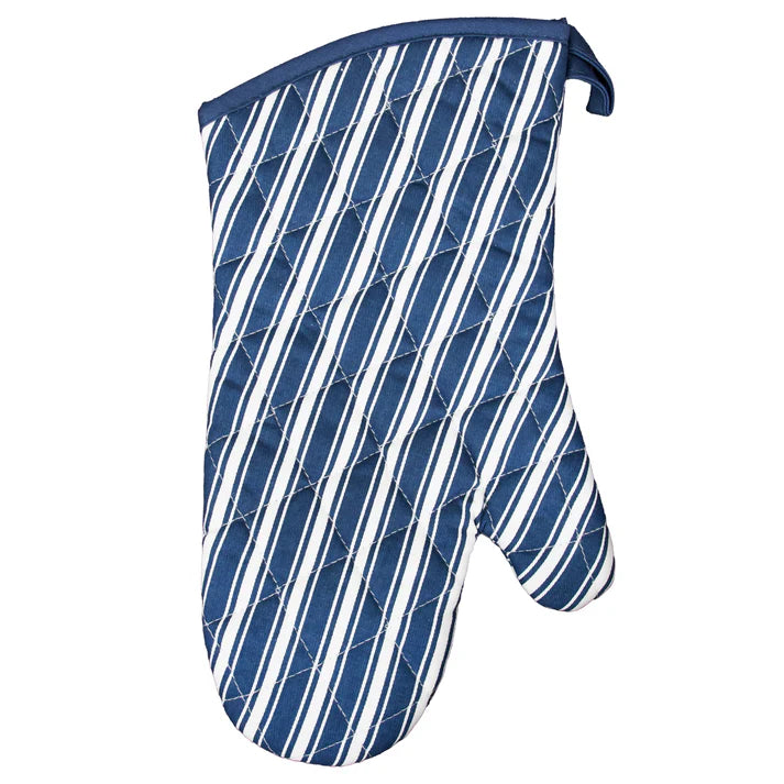 Stripe Pot Mitt Blue