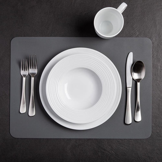 Studio Leather Placemat Charcoal