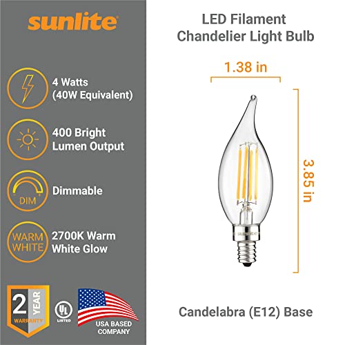Sunlight 40 Wt Led Chandlier Bulb 27K 2