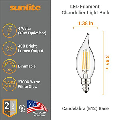 Sunlight 40 Wt Led Chandlier Bulb 27K 2
