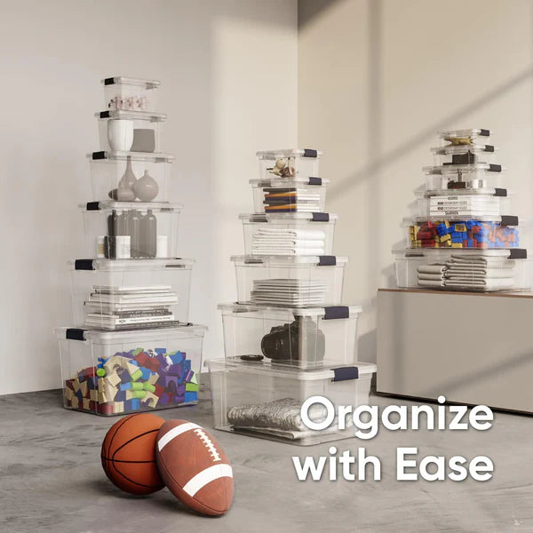 Superio 11 Qt Clear & Sleek Storage Bins 2