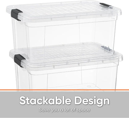 Superio 11 Qt Clear & Sleek Storage Bins 3
