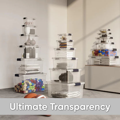 Superio 26 Qt Clear & Sleek Storage Bins 5