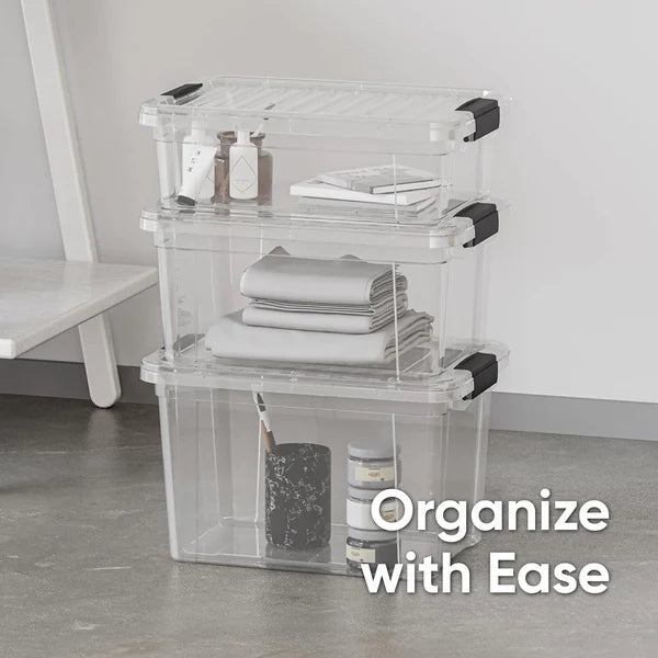 Superio 26 Qt Clear & Sleek Storage Bins 6