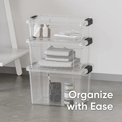Superio 26 Qt Clear & Sleek Storage Bins 6