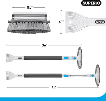 Superio 3 In 1 Telescopic Car Snow Brush & Ice Scraper 5