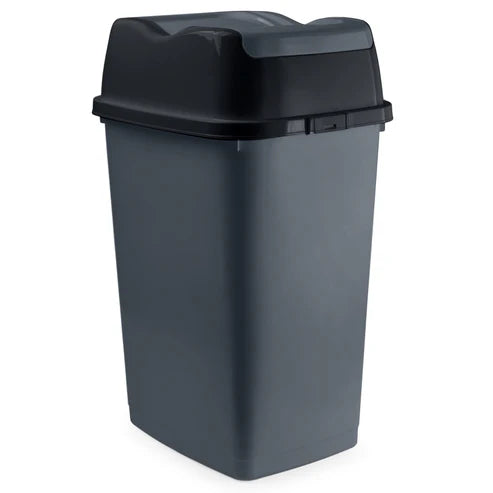 Superio 50 L Easy Lid Trash Can Gray