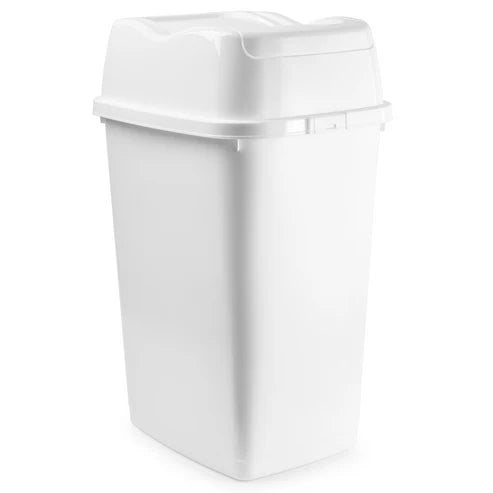 Superio 50 L Easy Lid Trash Can White