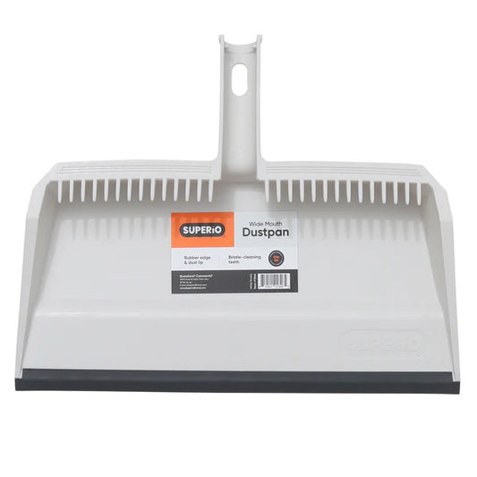 Superio Wide Mouth Dust Pan White Smoke