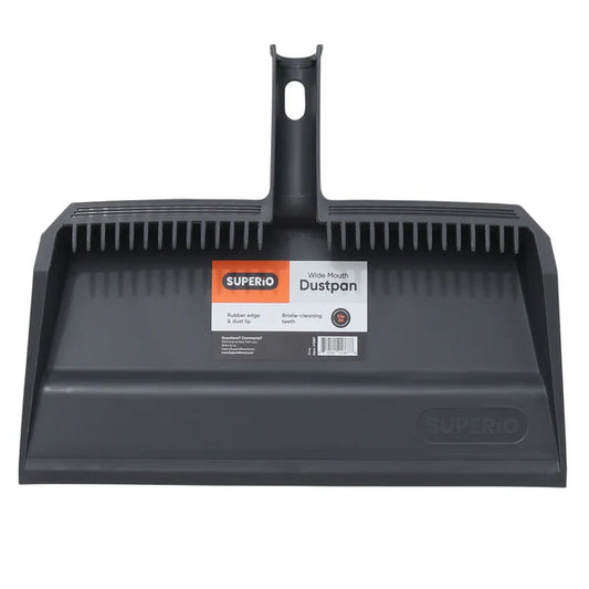Superio Wide Mouth Dustpan Grey 16"