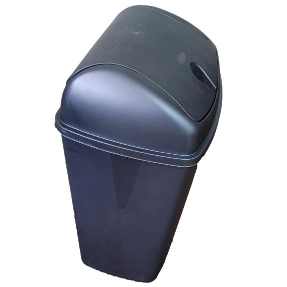 Swing Trash Bin Black-6.5 G