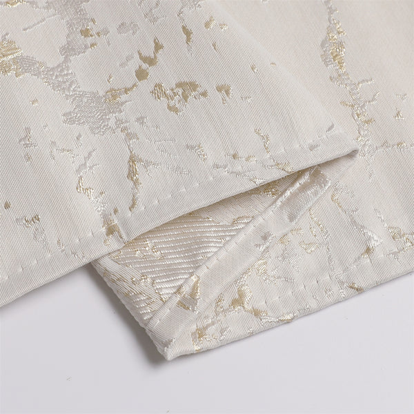 Majestic Tablecloth, Marble White with Gold Or Silver Accents, 70"x108"