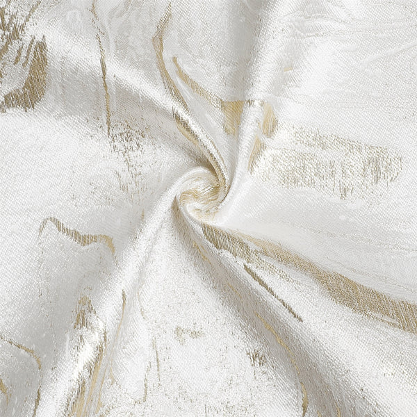 Majestic Tablecloth, White Gold Wave