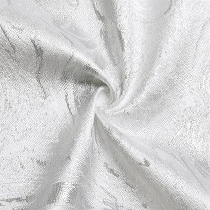 Majestic Tablecloths, White Silver Wave