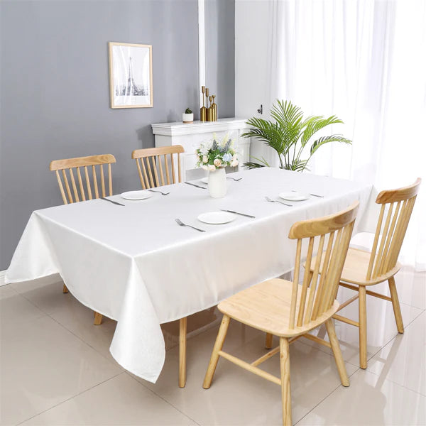 Majestic Tablecloth, Stone White