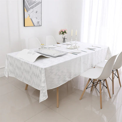 Majestic Velvet Tablecloth with Dotted Foil Print, 70"x144"