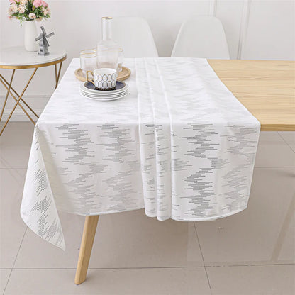 Majestic Velvet Tablecloth with Dotted Foil Print, 70"x144"