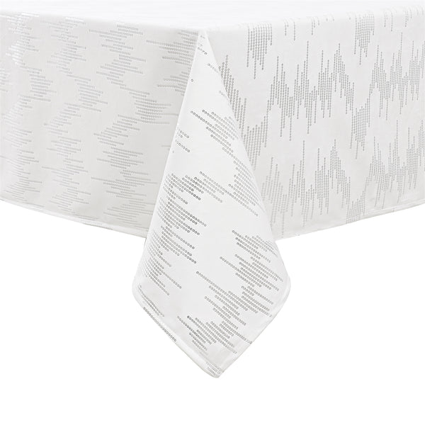 Majestic Velvet Tablecloth with Dotted Foil Print, 70"x144"