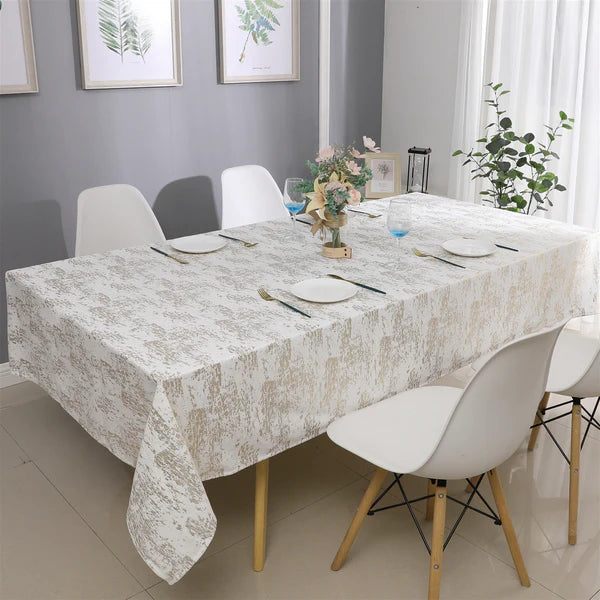 Majestic Velvet Tablecloth - Gold Mosaic Print