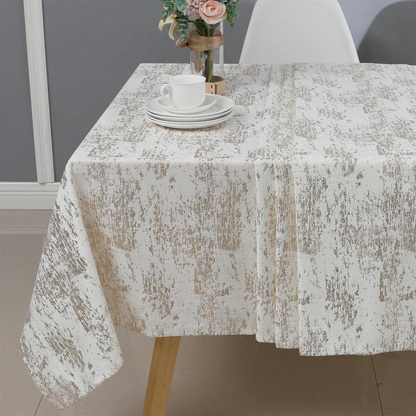 Majestic Velvet Tablecloth - Gold Mosaic Print