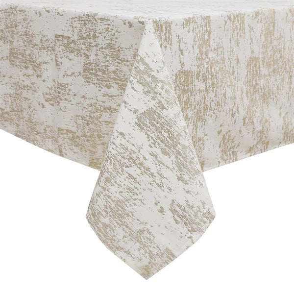 Majestic Velvet Tablecloth - Gold Mosaic Print