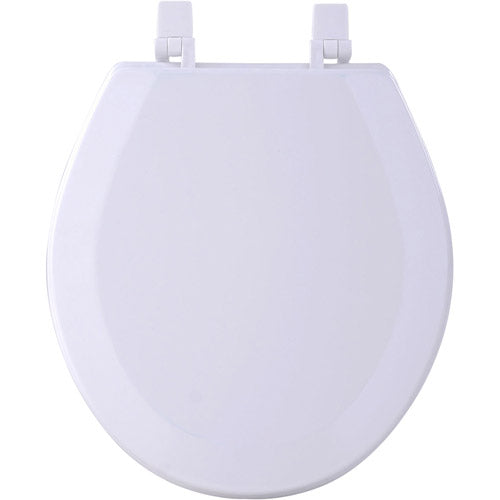 TOILET SEAT-WOOD-WHITE-