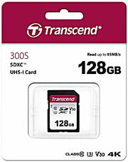 128GB 300S SDXC UHS-I Class 10 U3 V30 Memory Card