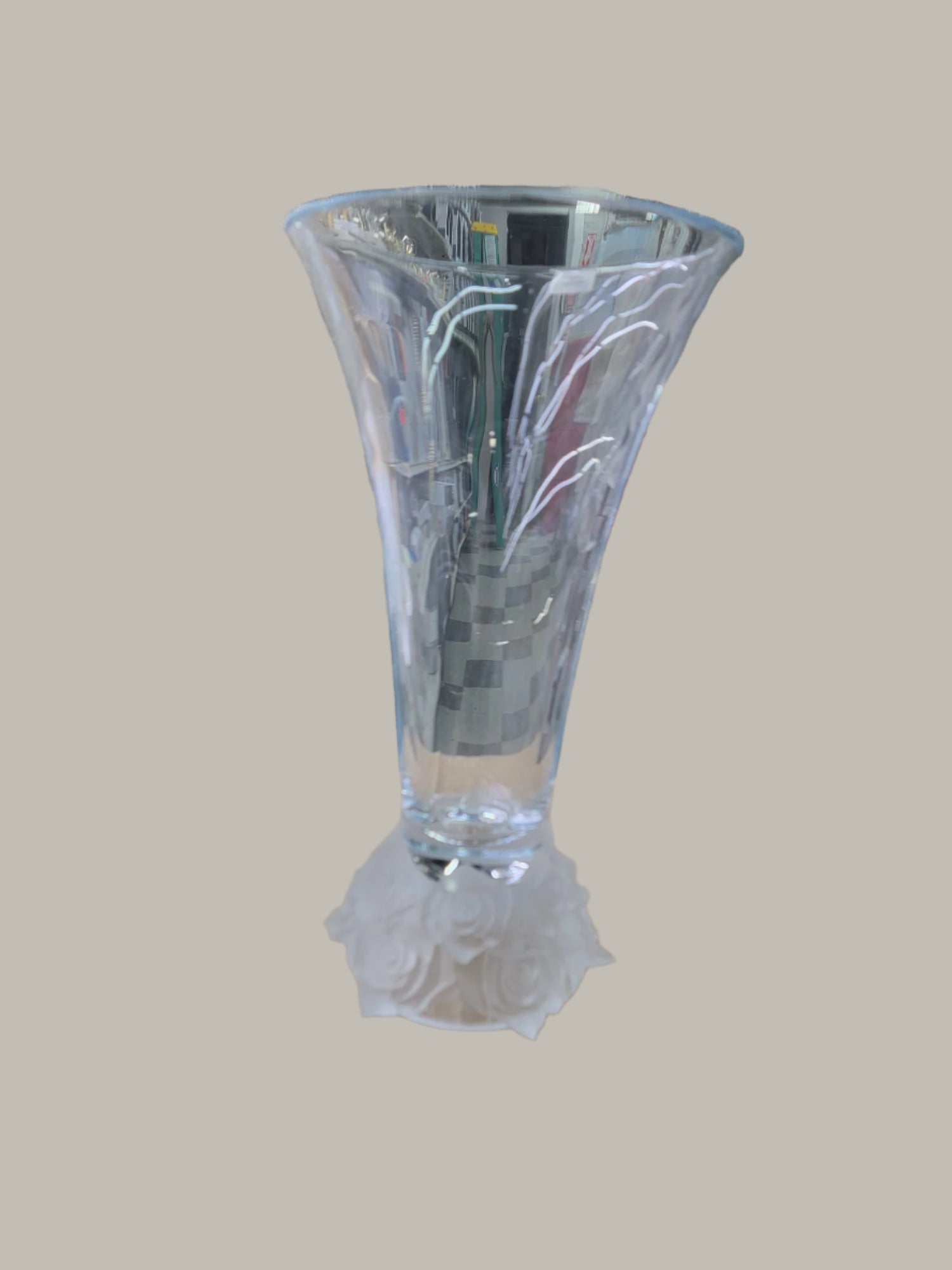 Tall Vase with Flower Design 1