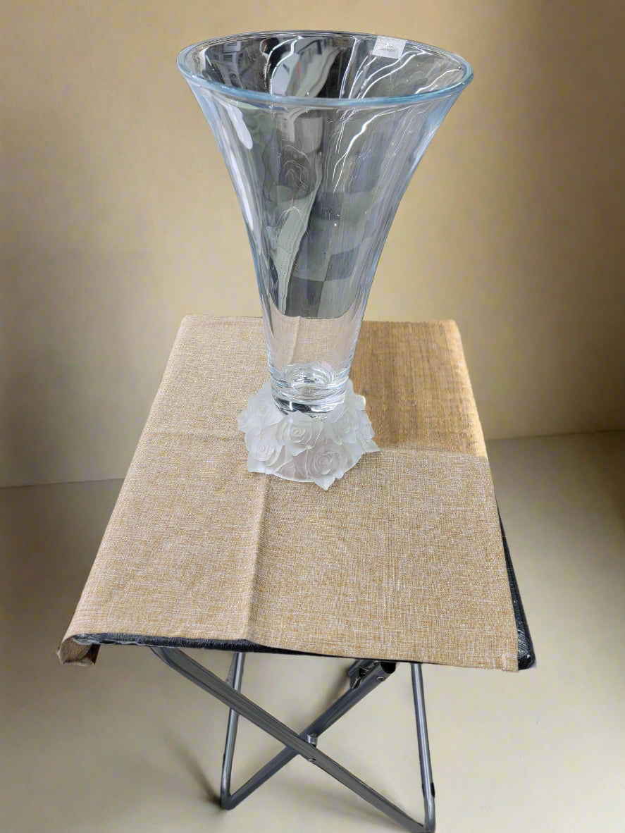 Tall Vase with Flower Design