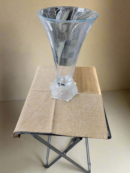 Tall Vase with Flower Design