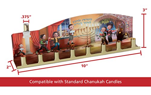Tin Menorah with Painting 2