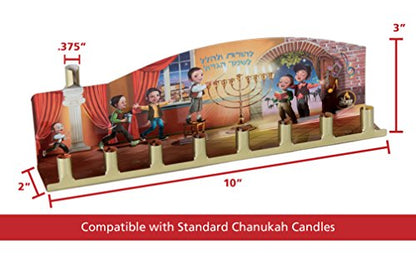 Tin Menorah with Painting 2