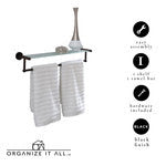 Towel Rack with Glass Shelf