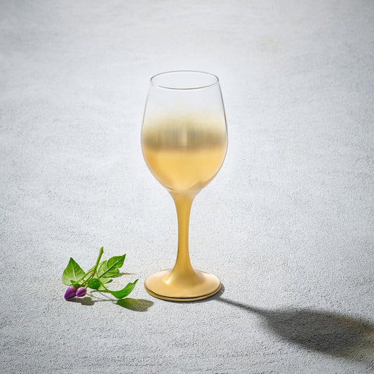 VD2085G Vikko - Decor Wine Glass Gold Ombre 11.5 oz