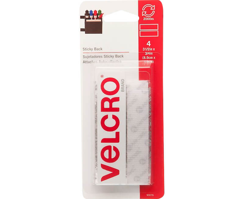VELCRO-3/4 x  3.5" STRIP-WHITE
