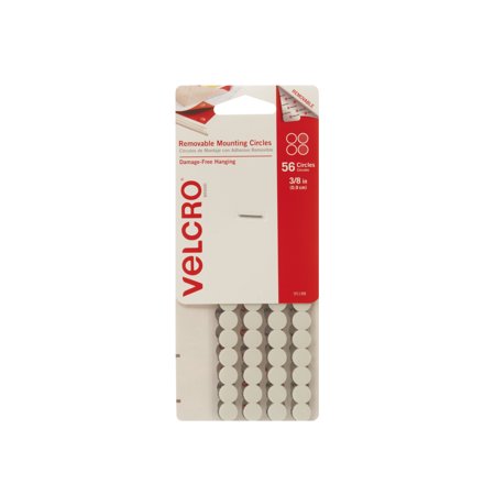 VELCRO-REMOVABLE CIRCLES 3/8