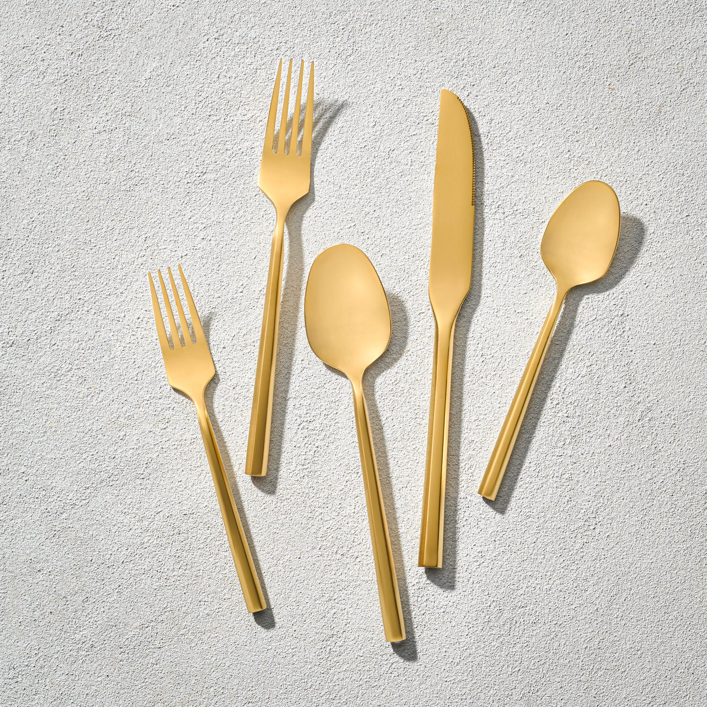 Vikko Dine - Sutherland, Brushed Gold, 18/10 Flatware, 20 Pc Set, Service For 4