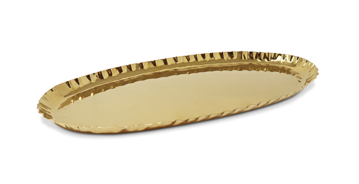 Gold Crushed Oblong Tray