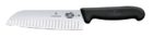 Victorinox - Swiss Classic Santoku Knife, Straight,Granton Blade, 7 ", Black (Blistered Pkg)